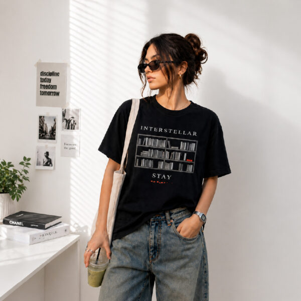 Alternative view of Murph’s Bookshelf Tee